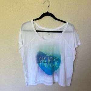 Arizona Jean Co. "Let's Get Lost in Paradise" Crop Top Size 1X